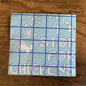 Hawaii I stop for chickens car decal sticker